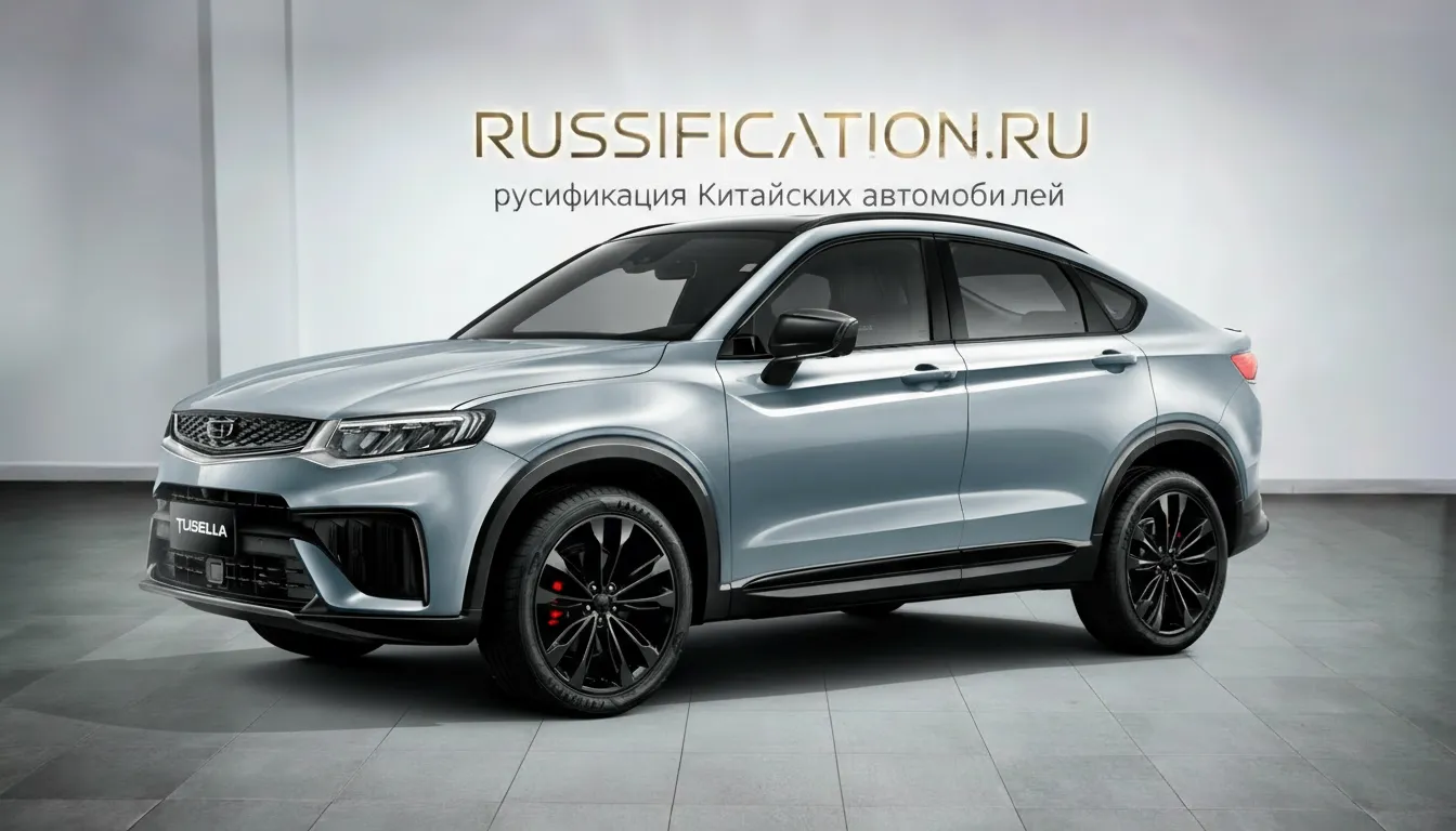Русификация Geely Tugella в Москве - профессиональный перевод интерфейса китайского автомобиля Geely на русский язык