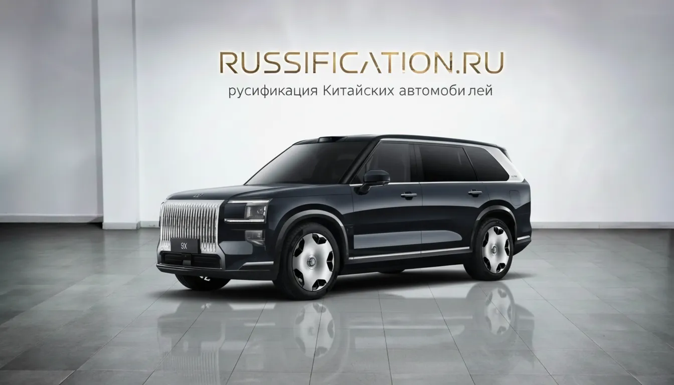 Русификация Zeekr 9X в Москве - профессиональный перевод интерфейса китайского автомобиля Zeekr на русский язык